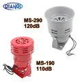 12VDC 24VDC 220ylique 110ylique Rouge Mini Moteur En Plastique Sirène Industrielle Alarme Son garde