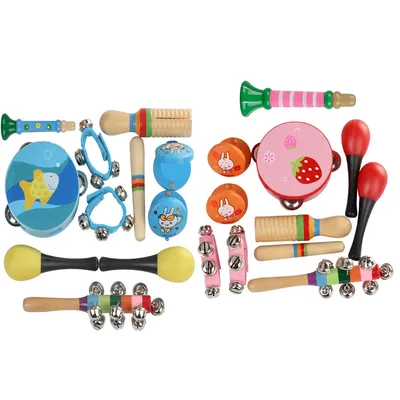 Orff-Ensemble de jouets musicaux pour enfants jouets éducatifs précoces pour bébés tambourin