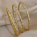 DODOHAO-Bracelets torsadés en acier inoxydable plaqué or 18 carats pour hommes et femmes bracelet