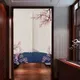 Rideau de porte en lin japonais Ukiyo-e cloison nordique rideaux de cuisine de chambre à coucher