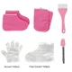 Kit de spa pour les mains et les pieds en paraffine brosse en coton film plastique doublures