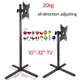 (66-120cm) DL-X4-660 nouveau 10 "-32" hauteur réglable 20kg base en forme de X Pivot rotation 360