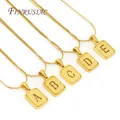 18K Réel Plaqué Or En Acier Inoxydable Alphabet A-Z Lettre Homme Pendentif raq Colliers Pour Hommes