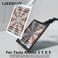 LUCEllASY-Couverture de carte-clé de voiture modèle 3 modèle Y modèle X S ID personnalisé