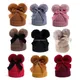 Hiver tricoté enfants bébé fille chapeau chaud épais enfants infantile Bonnet Bonnet/