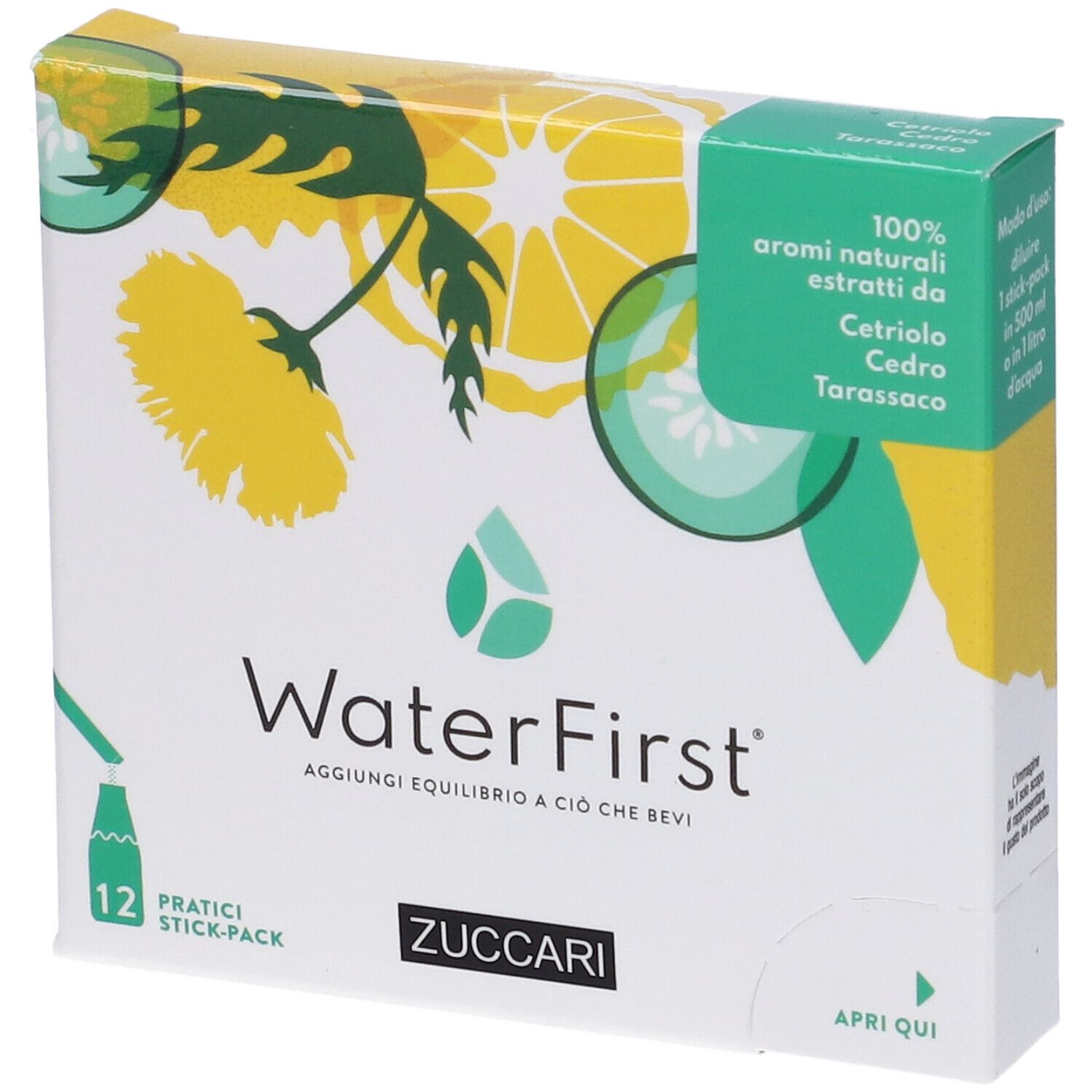 WaterFirst Cetriolo, Cedro, Tarassaco 18 g Polvere per soluzione orale