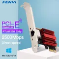 FENVI 2.5G PCI-E a RJ45 Scheda di rete RTL8125B Chip 100/1000Mbps 2.5Gbps Ethernet Wired LAN Controller Adattatore per Win7/8/10/11