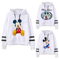 Disney Mickey Mouse donna Patchwork felpe con cappuccio moda donna felpa con cappuccio manica lunga