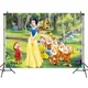 Snow White Tapestry Background Birthday Party Supplies Baby Shower Banner Kid Faovr Cute Girl Room