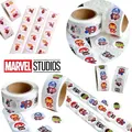 500pcs/roll Marvel Spiderman Sealing Stickers Cartoon Comics Avengers Sticker Children Pupil Reward