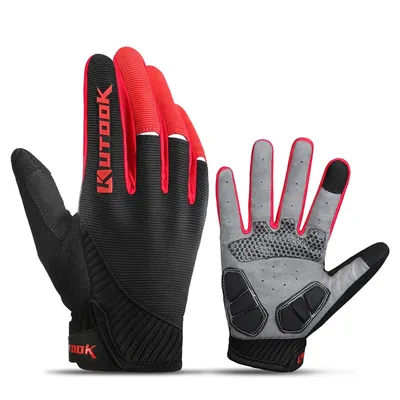 Outdoor Sport Gloves Men's Fitness Gloves Long Finger Winter Windproof Cycling Bike Glove MTB Road Bicycle Tactical Glove KF401