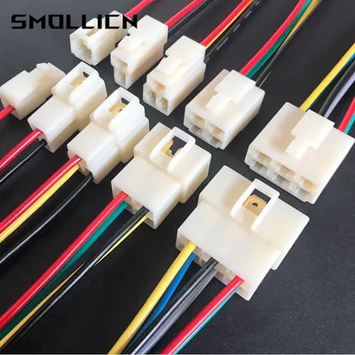 1 Set 1 2 3 4 6 8 9 Pin 6.3mm Electric Vehicle Connector High Current Equipment Wiring Harness Male
