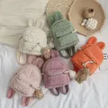 Little Woolen Eared Rabbit Children's Holiday Backpack Plush Toy Kindergarten Bag Cute Coin Purse