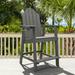 LUE BONA Outdoor Adirondack Chairs with Cup Holder Bar Height Adirondack Bar Stool with Arms for Balcony, Deck, or Patio