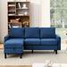 Upholstered Sectional Sofa Couch, 3 Seater L Shaped Couch With Storage Reversible Ottoman Bench