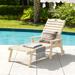 LUE BONA Outdoor Adjustable Wheeled Chaise Lounge Chairs with Arms for Patio, Deck, Backyard - 78.9"L x 24"W x 39.7"H