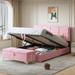 2-Pieces Bedroom Sets with Queen Size Platform Bed and Storage Ottoman