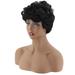 women hair wig Women Lady Short Curly Hair Wig Hair Wig Natural Looking Fashion Rose Net Wig Cover (Black)