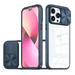 for iPhone 12 Pro Max Case with Camera Cover for iPhone 12 Pro Max Case Crystal Clear & Not-Yellowing Slim Shockproof Protective Phone Case for iPhone 12 Pro Max Navyblue