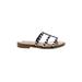 Steve Madden Sandals: Black Solid Shoes - Women's Size 6 1/2 - Open Toe