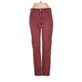 Express Jeans Jeans - Mid/Reg Rise: Burgundy Bottoms - Women's Size 2