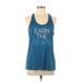 Nike Active Tank Top: Blue Graphic Activewear - Women's Size Large