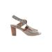 Corso Como Heels: Gray Print Shoes - Women's Size 9 - Peep Toe