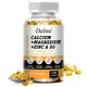 Daitea Calcium Magnesium Zink Kapseln Vitamin D3 unterstützt Knochen Zähne Herz und stärkt die