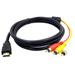 Naierhg DOONJIEY HDMI-compatible Male to 3 RCA AV Composite Male M/M Connector Adapter Cable Cord