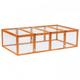 PawHut Wooden Rabbit Hutch Cage House w/ Mesh Wire Safety for Outdoor Garden