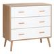 HOMCOM Chest of Drawers with 3 Drawers Storage Organizer for Living Room