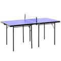 HOMCOM Folding 5ft Mini Compact Table Tennis Top Ping Pong Table Set Professional Net Games Sports Training Play Blue