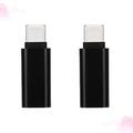 Type-C to 3.5mm Jack Converter 2pcs Type-C to 3.5mm Jack Converter Earphone Audio Adapter Cable Type USB C to 3.5 mm Headphone Aux Cable (Black)