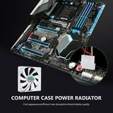 Computer CPU Cooling Fan 12cm Computer Case Power Supply Led Fan Mute Transparent Radiator Cooling Fan Cpu Fan Table Computer Case Fan with LED Computer Accessories (Blue)