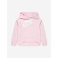 Nike Girls Club Fleece Hi Low Hoodie In Pink Size 3 - 4 Yrs