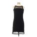 Max Studio Casual Dress - Sheath Crew Neck Sleeveless: Black Print Dresses - Women's Size Large