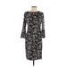 Calvin Klein Casual Dress - Midi: Black Graphic Dresses - Women's Size 6