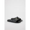 Badeschuh ALPHA INDUSTRIES "Alpha Industries Accessoires - Beachwear Alpha Slider", Herren, Gr. 39, schwarz (schwarz, gelb gold), Schuhe Badelatschen Pantolette