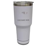The Memory Company White New England Patriots Personalized 30oz. Stainless Steel Bluetooth Tumbler