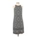 White House Black Market Casual Dress - Shift Crew Neck Sleeveless: Black Dresses - Women's Size Small