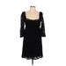 Laundry by Shelli Segal Casual Dress: Black Dresses - Women's Size Large