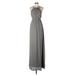 Show Me Your Mumu Cocktail Dress - Formal Halter Sleeveless: Gray Print Dresses - New - Women's Size Large