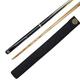 BCE Unisex-Adult 2 Piece Ash Cue-145cm with 9.5mm Tip Snooker English Pool Cue, Black Butt/Natural Wood Shaft, 57" (145cm)