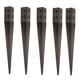 5 x Fence Post Holder 75mm posts Support Drive Down Spike Wedge Grip Brown for 75mm x 75mm posts, 600mm spike (3" x 24") Eliza Tinsley Swiftpost, Pack of 5