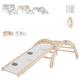 MAMOI® Indoor climbing frame with slide for toddlers, Wooden baby gym, Play gym rocker toys made of wood for toddler, Rockers climbing frame