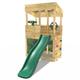 Rebo Wooden Lookout Tower Playhouse with 6ft Slide - Max Set (Camo) | OutdoorToys | Multi-Level Playset, Weather-Resistant, Fun Wavy Slide, Compact Footprint