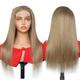 13X4 Lace prontal Closure Wig Blonde Remy Human Hair Wigs Transparent Pre-Plucked Lace Long Straight Bob Wigs