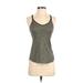 Lululemon Athletica Active Tank Top: Gray Color Block Activewear - Women's Size 2