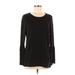Calvin Klein Sweatshirt: Black Color Block Tops - Women's Size Medium