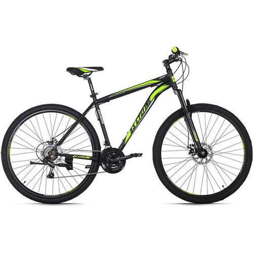 KS CYCLING MTB-Hardtail Mountainbike Hardtail 29 Zoll Catappa schwarz-gr?n, Größe 46 in Schwarz